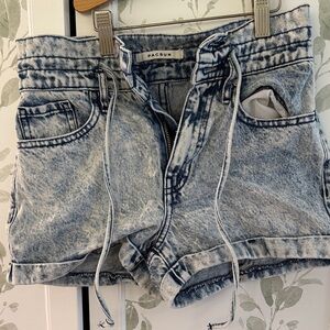 PacSun Blue Acid Wash Denim Shorts